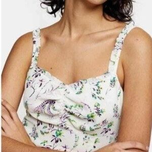 Topshop Floral Print Women's cropped
Top Size 4